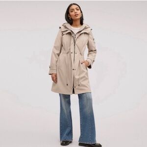 Sam Edelman Hooded Longline Lightweight Jacket Women’s size XL VEUC